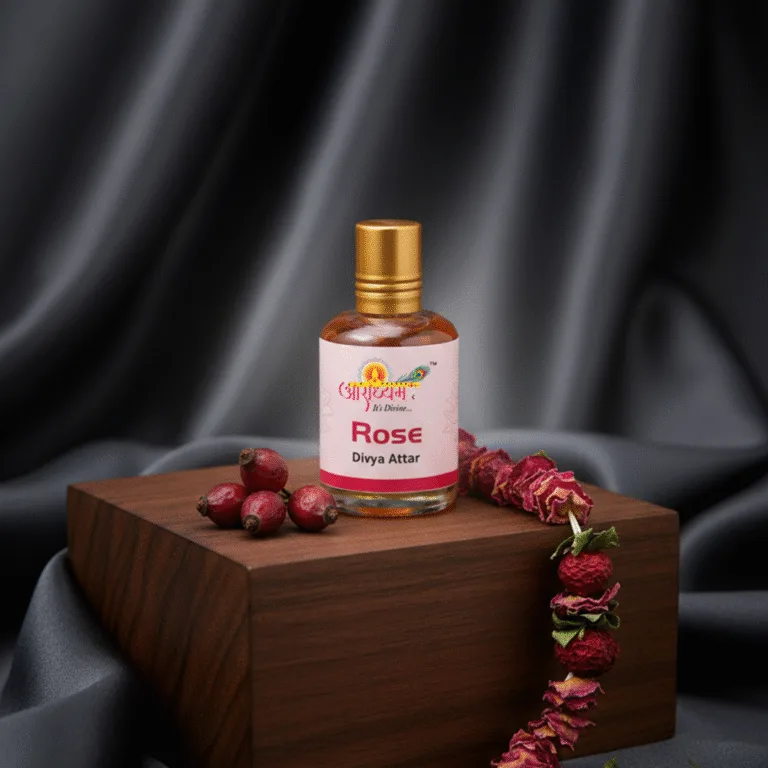 Attar Rose | Pure Rose Floral Fragrance | Alcohol-Free Religious Attar | Aradhyam