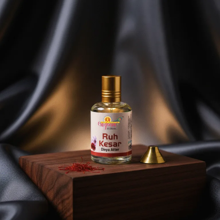 Attar Ruh Kesar | Royal Saffron Fragrance | Alcohol-Free Wearable Attar | Aradhyam