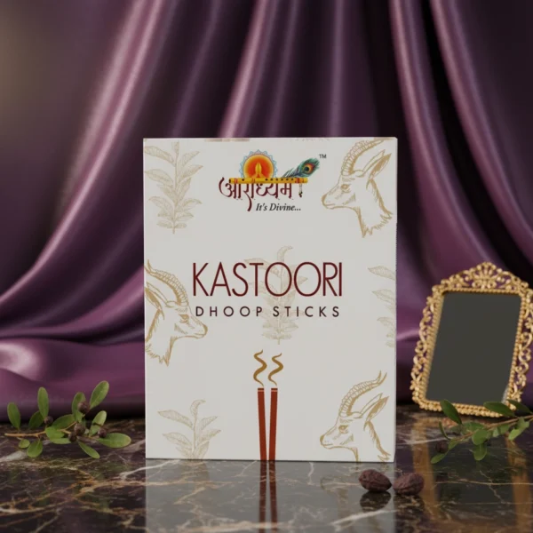 Classic Kastoori Dhoop Sticks by Aradhyam with Rich Musky Traditional Fragrance for Pooja and Meditation