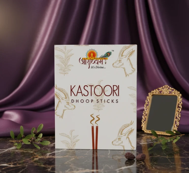Classic Kastoori Dhoop Sticks – Rich Musky Traditional Fragrance | 100g | Approx. 45 Sticks | Aradhyam