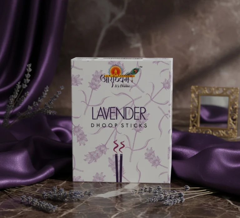Classic Lavender Dhoop Sticks – Calming Floral Fragrance for Relaxation | 100g | Approx. 45 Sticks | Aradhyam