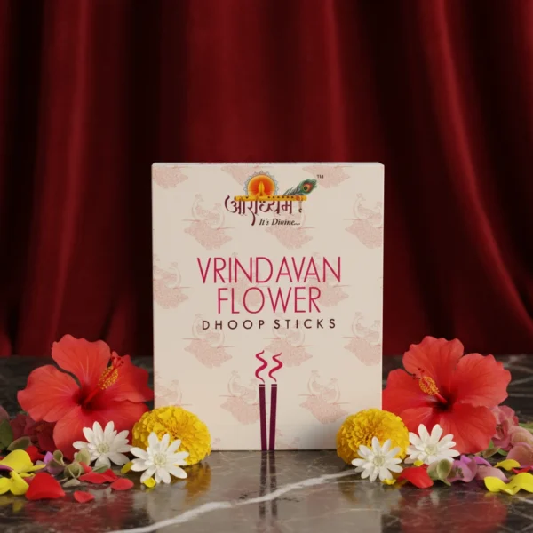 Classic Vrindavan Flower Dhoop Sticks by Aradhyam with Divine Temple Floral Fragrance