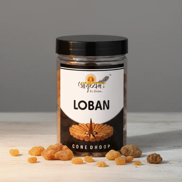 Loban Premium Dhoop Cones – Traditional Resin Fragrance for Spiritual Rituals | 200g | Approx. 45 Cones | Aradhyam