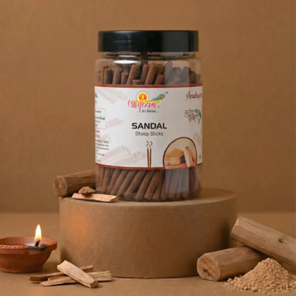 Value Pack Sandal Dhoop Sticks 200g by Aradhyam with Traditional Sandalwood Fragrance