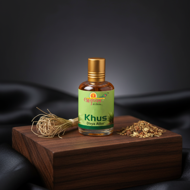 Attar Khus | Cooling Vetiver Fragrance | Alcohol-Free Wearable Attar | Aradhyam