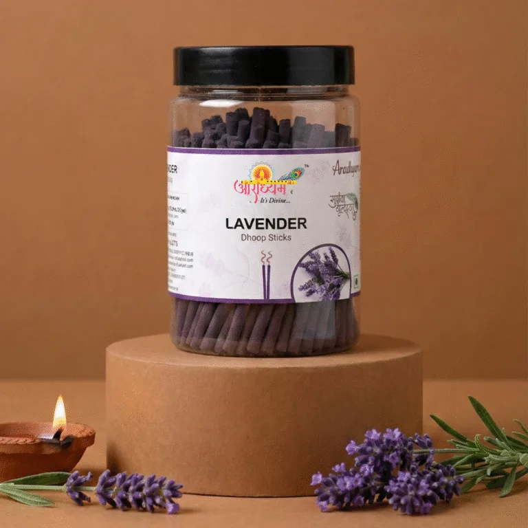 Value Pack Lavender Dhoop Sticks – 200g | Approx. 120 Sticks | Aradhyam