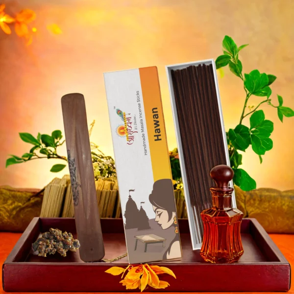 Premium Handrolled Hawan Masala Incense Sticks by Aradhyam for Pooja Meditation and Spiritual Ambience