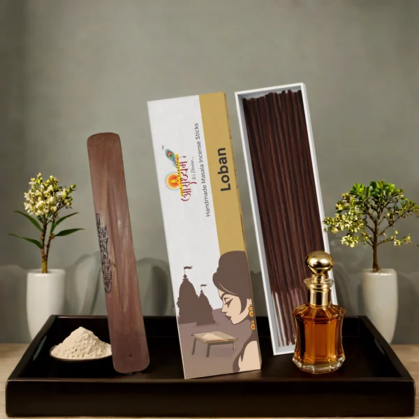 Premium Handrolled Loban Masala Incense Sticks by Aradhyam for Pooja Meditation and Spiritual Ambience