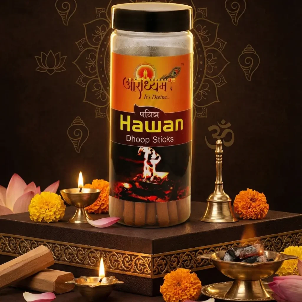 Luxury Hawan Dhoop Sticks with sacred spiritual fragrance by Aradhyam