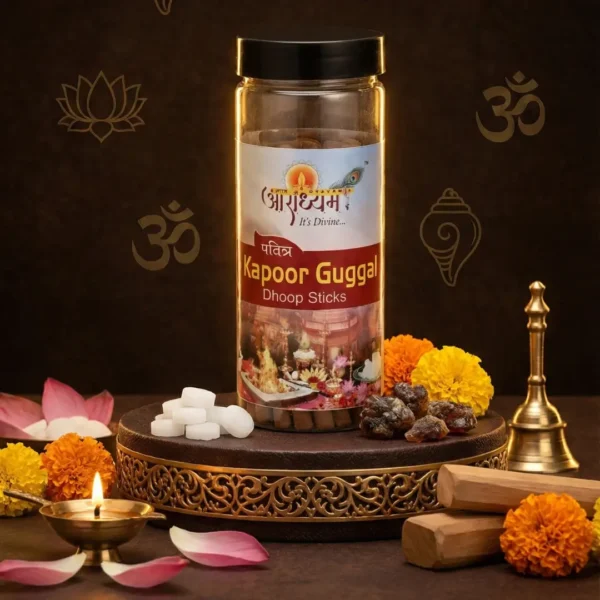 Premium Kapoor Guggal Dhoop Sticks Charcoal Free by Aradhyam for Pooja Meditation and Spiritual Cleansing
