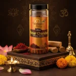 Luxury Kesar Chandan Dhoop Sticks with saffron and sandalwood fragrance by Aradhyam