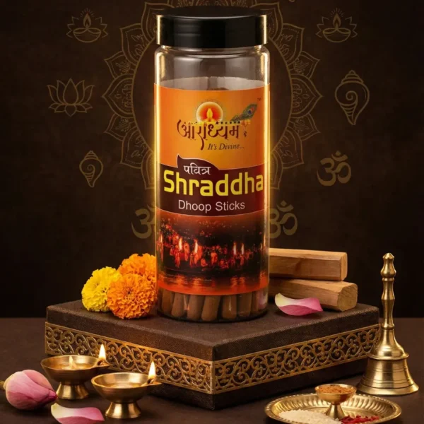 Premium Shraddha Dhoop Sticks Charcoal Free by Aradhyam for Pooja Meditation and Peaceful Ambience