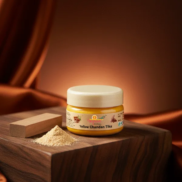Pooja Chandan Tika Paste (Yellow) – Aradhyam