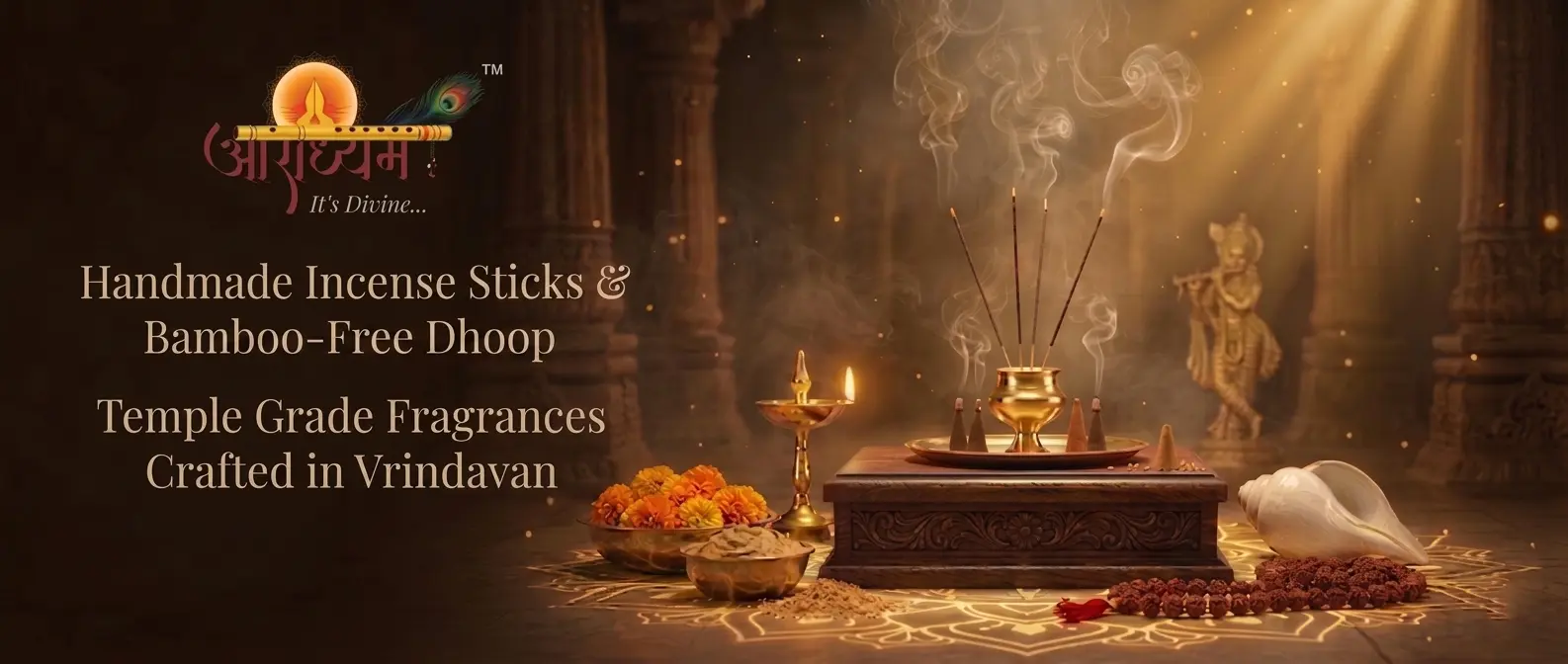 Handmade incense sticks and bamboo-free dhoop from Vrindavan